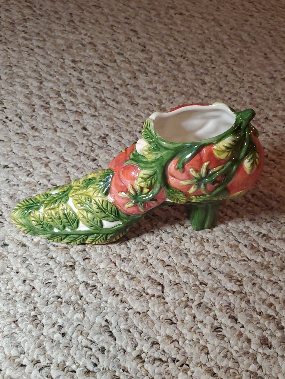 Vtg Decorative High-heel Shoe Figurine/Planter Vase
